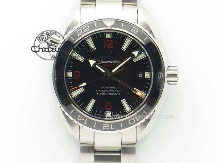 0509 Trendsetting Speedmaster ’57 SS Chrono AXF Best Edition RG Bezel Black Dial on Black Leather Strap A 8283